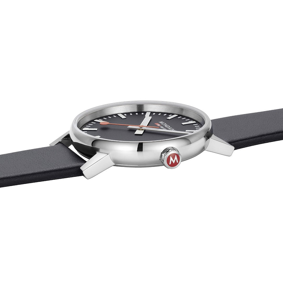 Mondaine evo2 Nero 43mm Orologio Acciaio Zaffiro