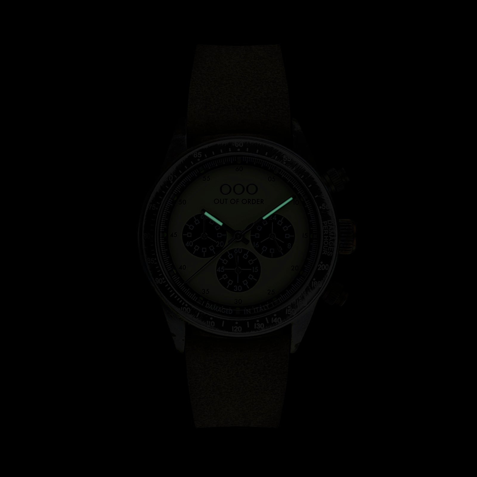 Out Of Order Black Cream orologio cronografo 42 mm crema