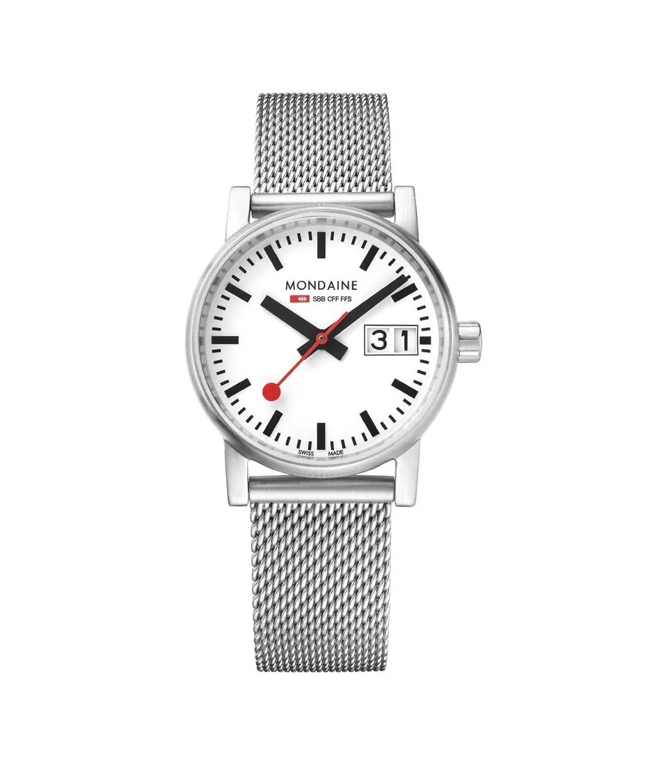 Mondaine evo2 Big Date orologio 30mm acciaio quarzo