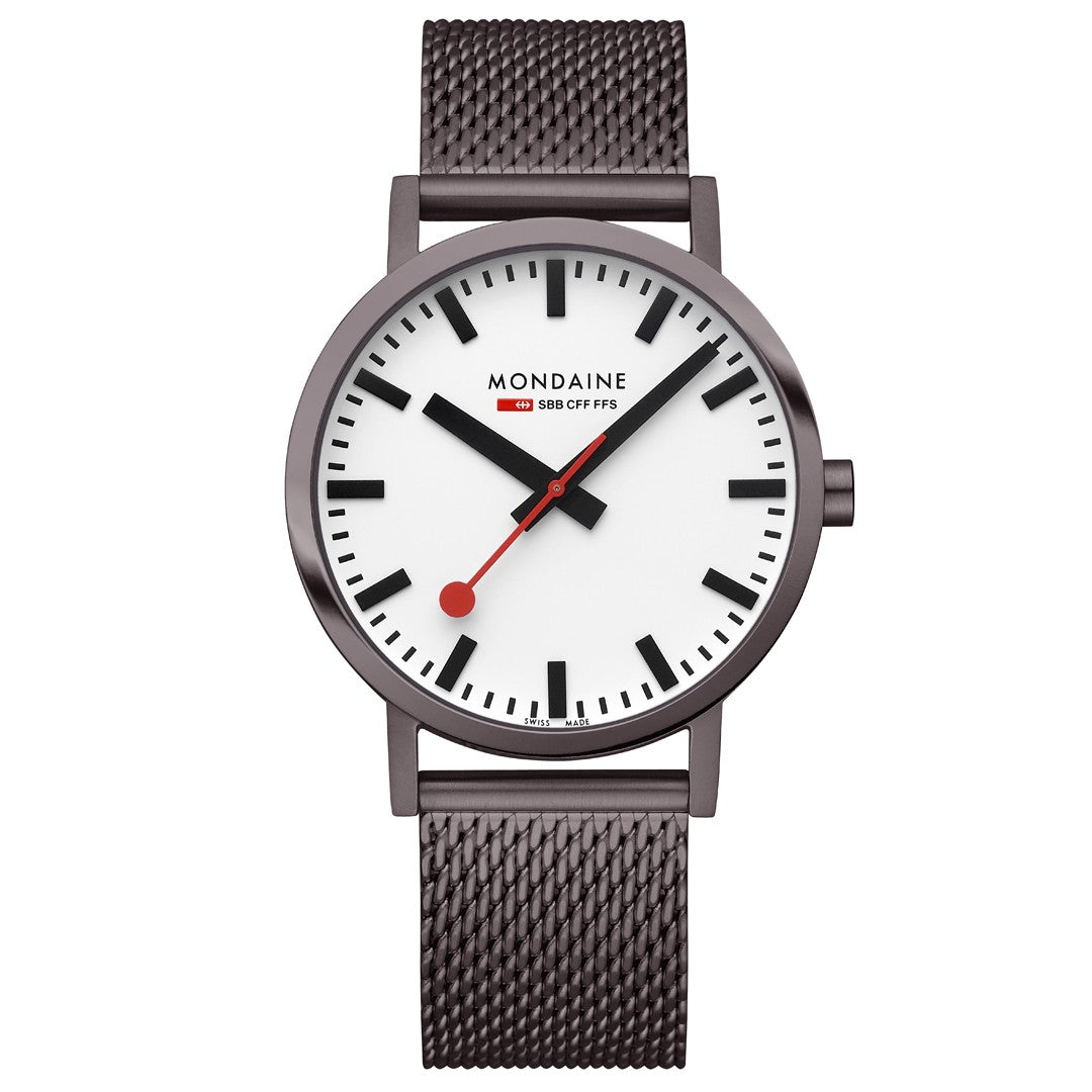 Mondaine Classic Cioccolato 40mm orologio quarzo