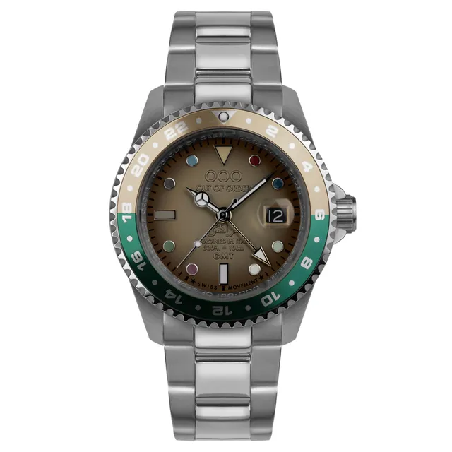 Out Of Order Swiss GMT Marrakesh orologio marrone 44 mm