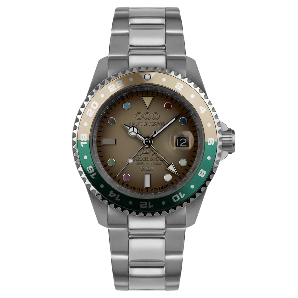 Out Of Order Swiss GMT Marrakesh orologio marrone 44 mm