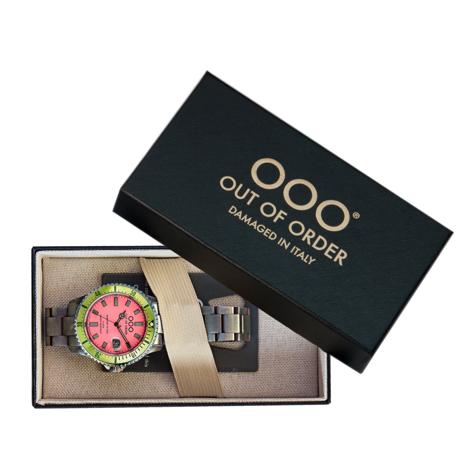 Out Of Order Casanova Anguria orologio quarzo rosa 44 mm