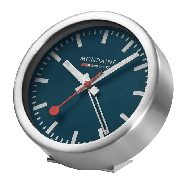 Mondaine Sveglia Blu 12,5 cm Silenziosa