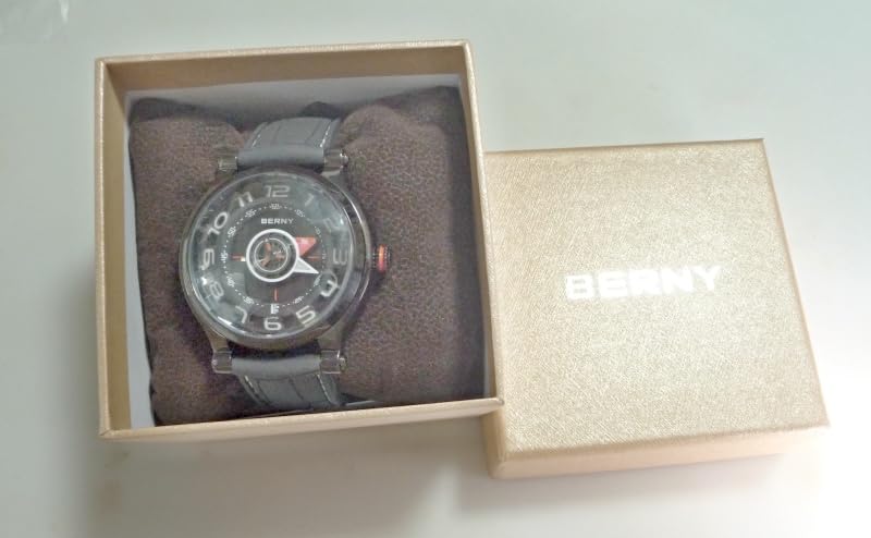 Berny AM053VM Orologio Uomo Automatico Argento Rosso