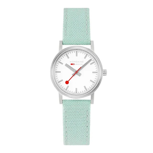 Mondaine Classic Verde Acqua orologio 30mm quarzo