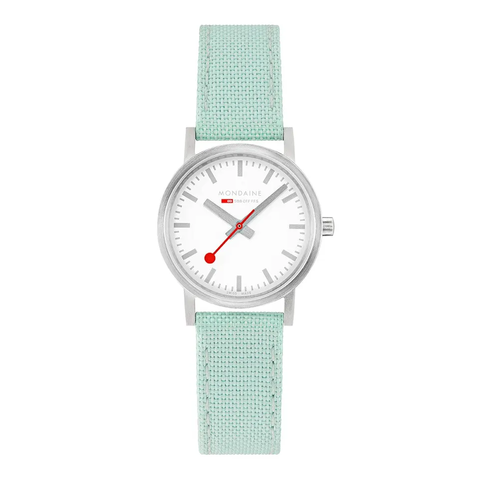 Mondaine Classic Verde Acqua orologio 30mm quarzo
