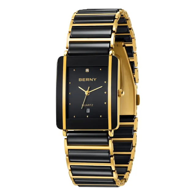 Berny orologio uomo ceramica rettangolare quarzo