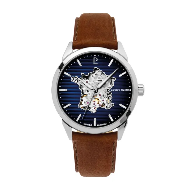 Pierre Lannier Monarck orologio automatico 43 mm acciaio