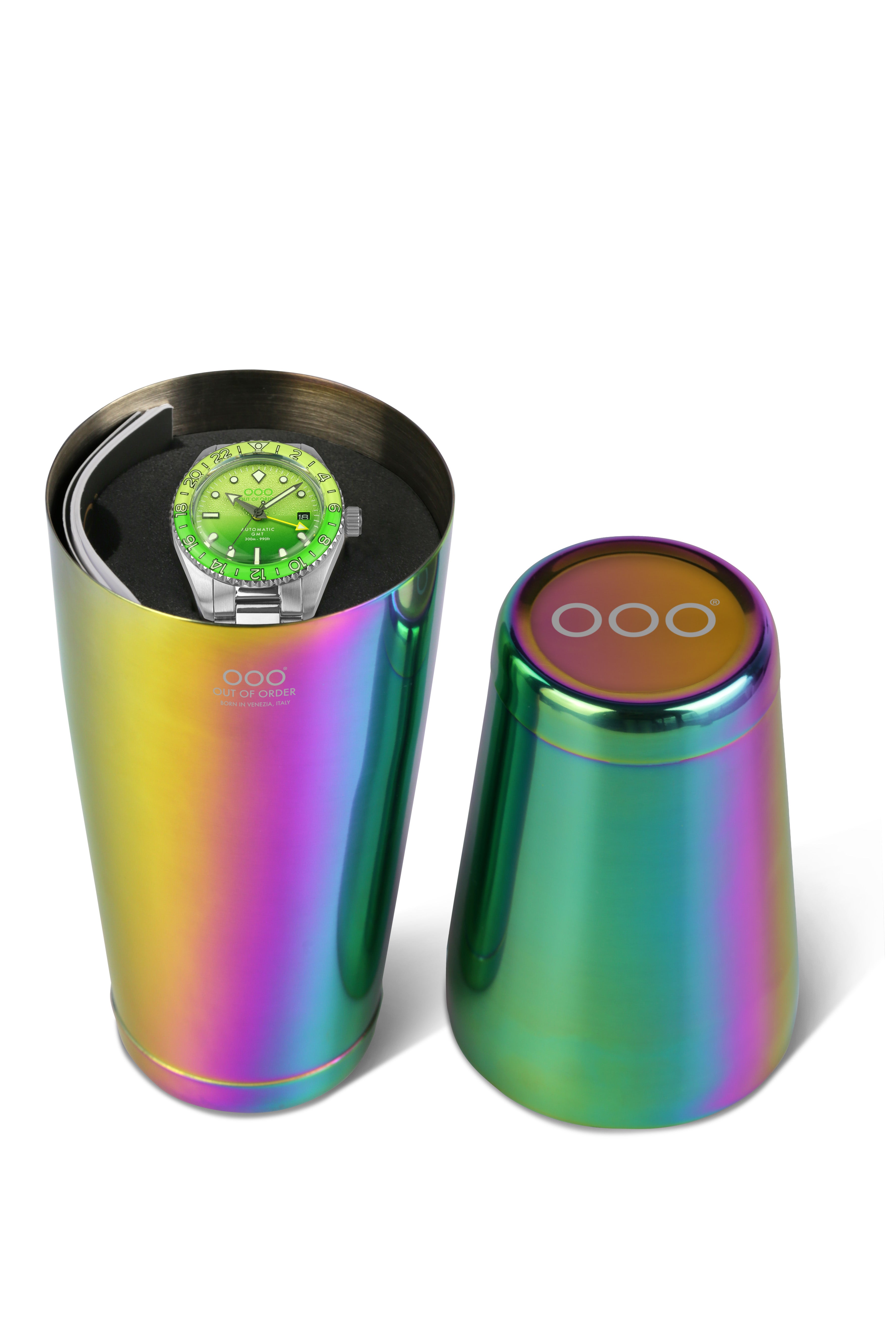 Out Of Order Shaker Midori orologio GMT 40 mm verde