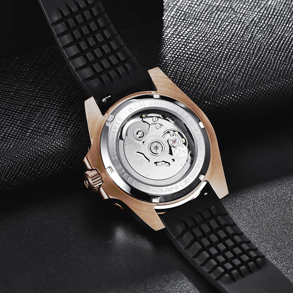 Suzaku Automatico Orologio Uomo Acciaio Zaffiro 100 m