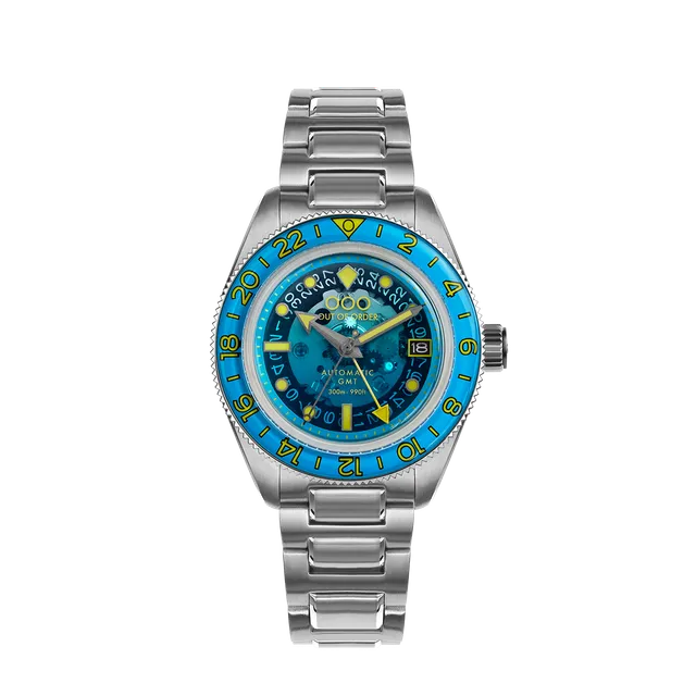 Out Of Order Angelo Azzurro orologio GMT blu 40 mm