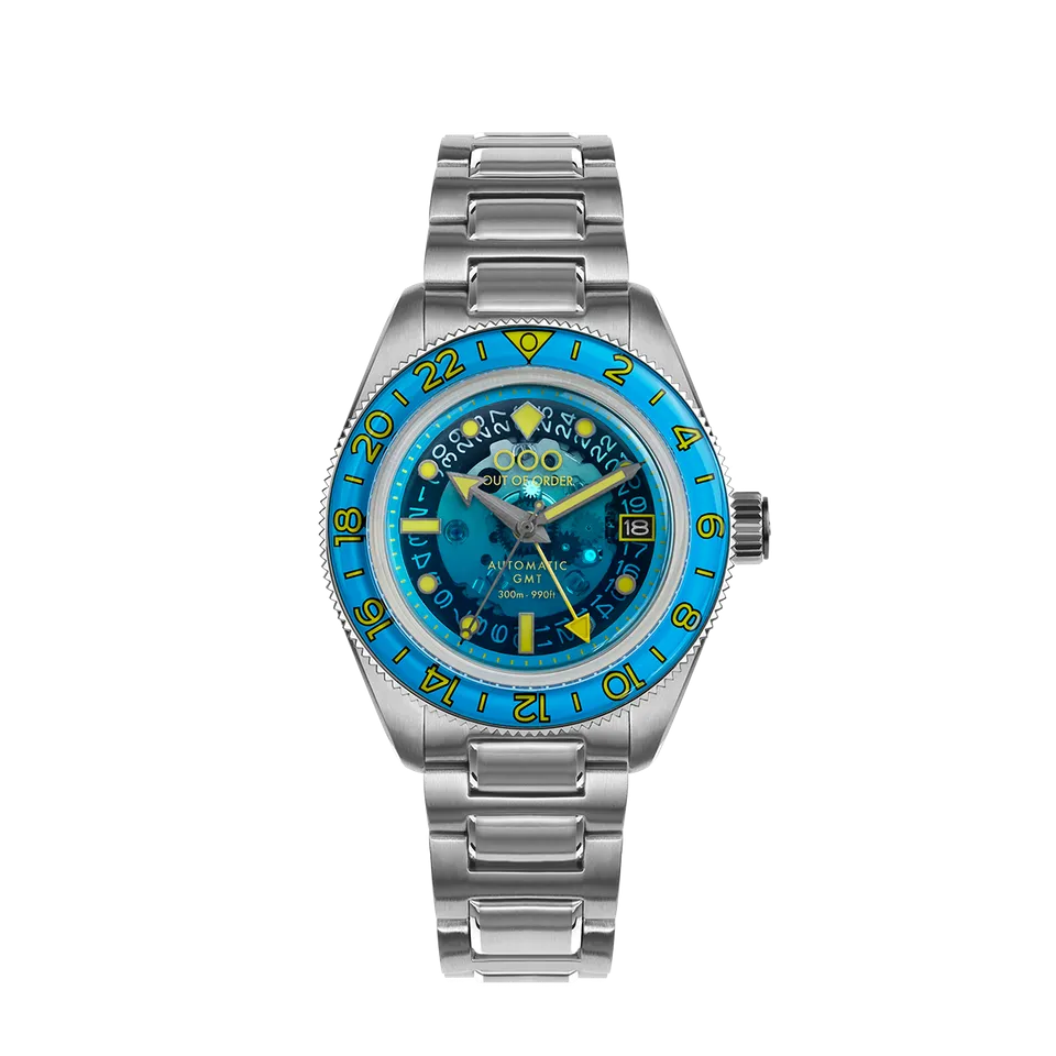 Out Of Order Angelo Azzurro orologio GMT blu 40 mm