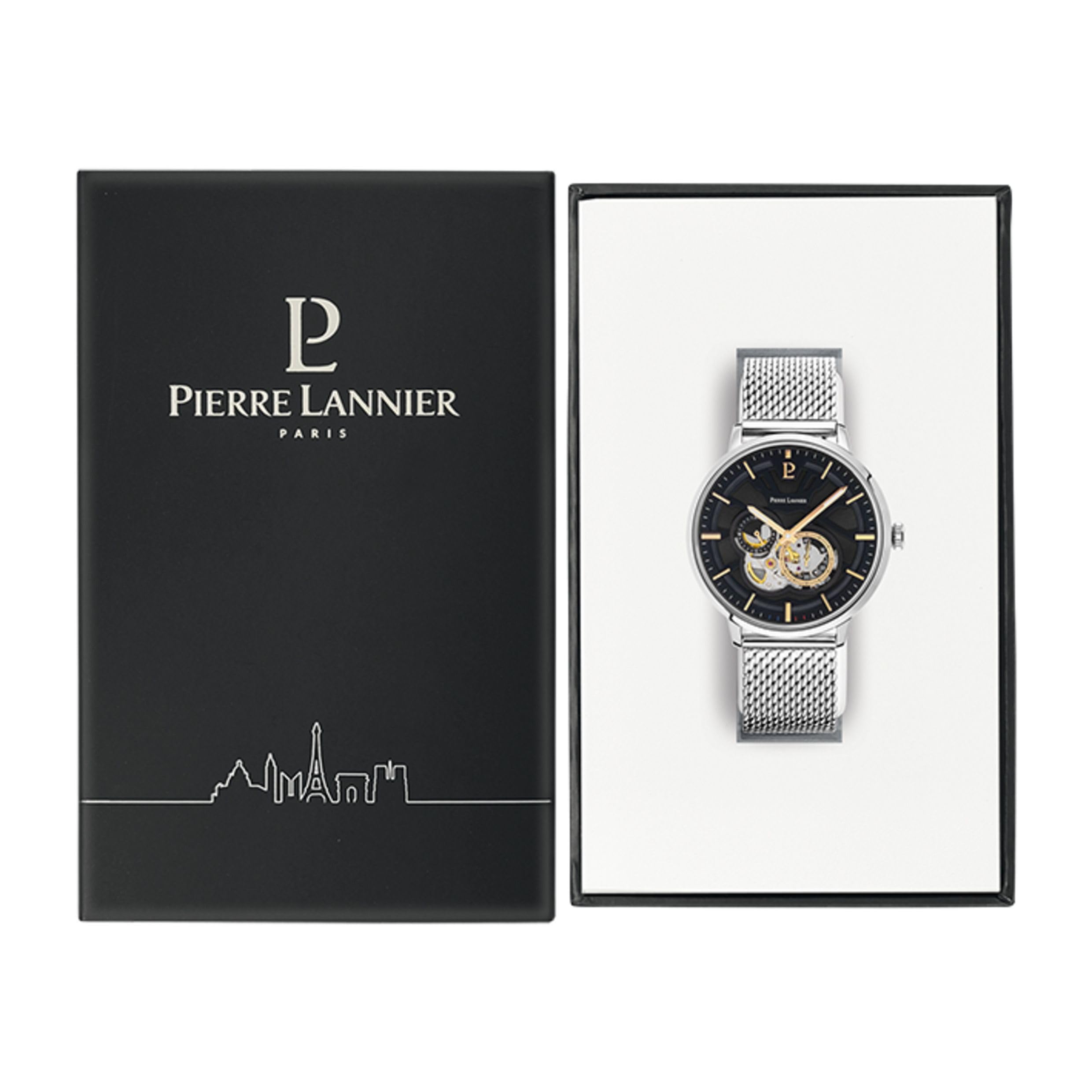 Pierre Lannier Trio Orologio Automatico Nero 42 mm