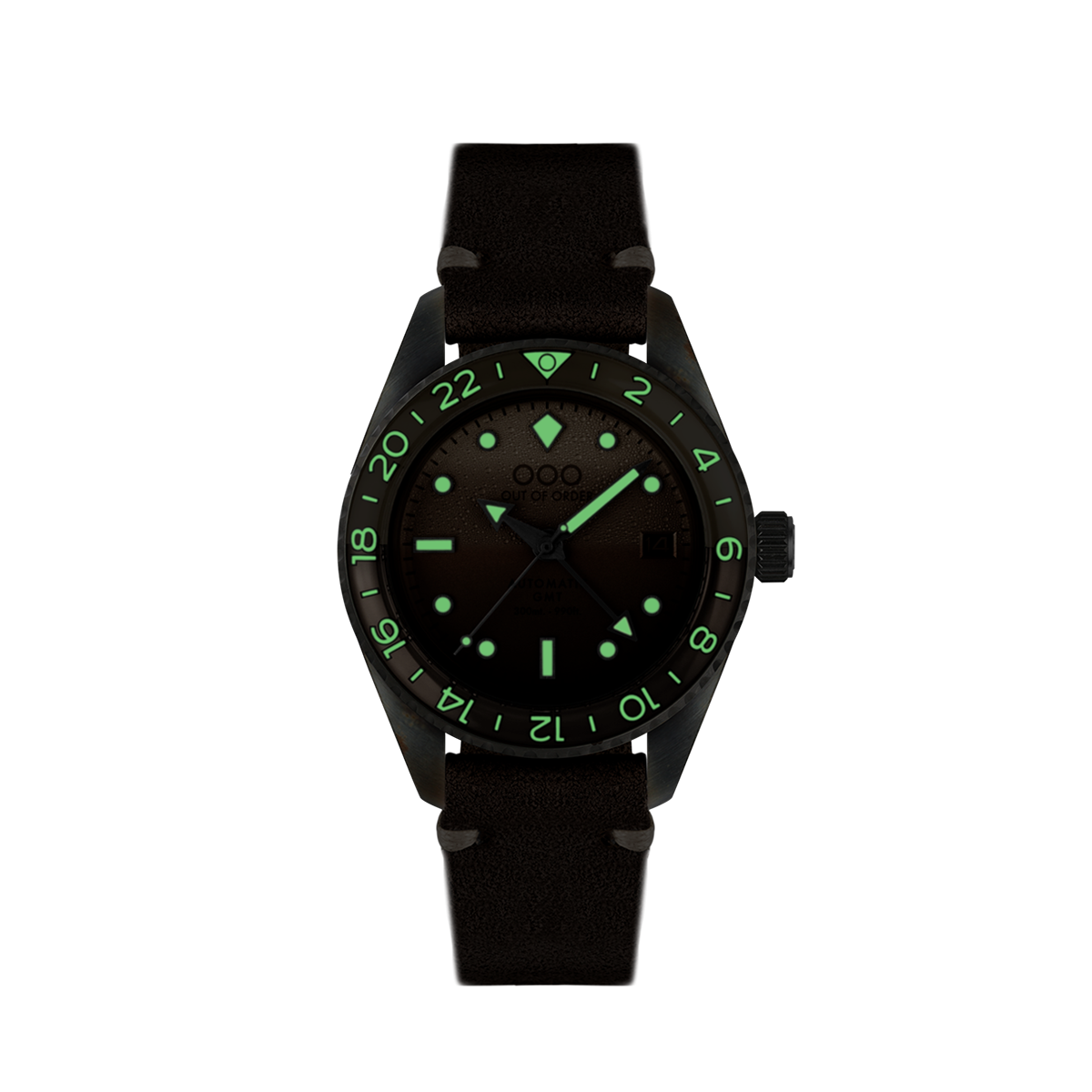 Out Of Order Shaker Irish Coffee orologio GMT 40 mm marrone