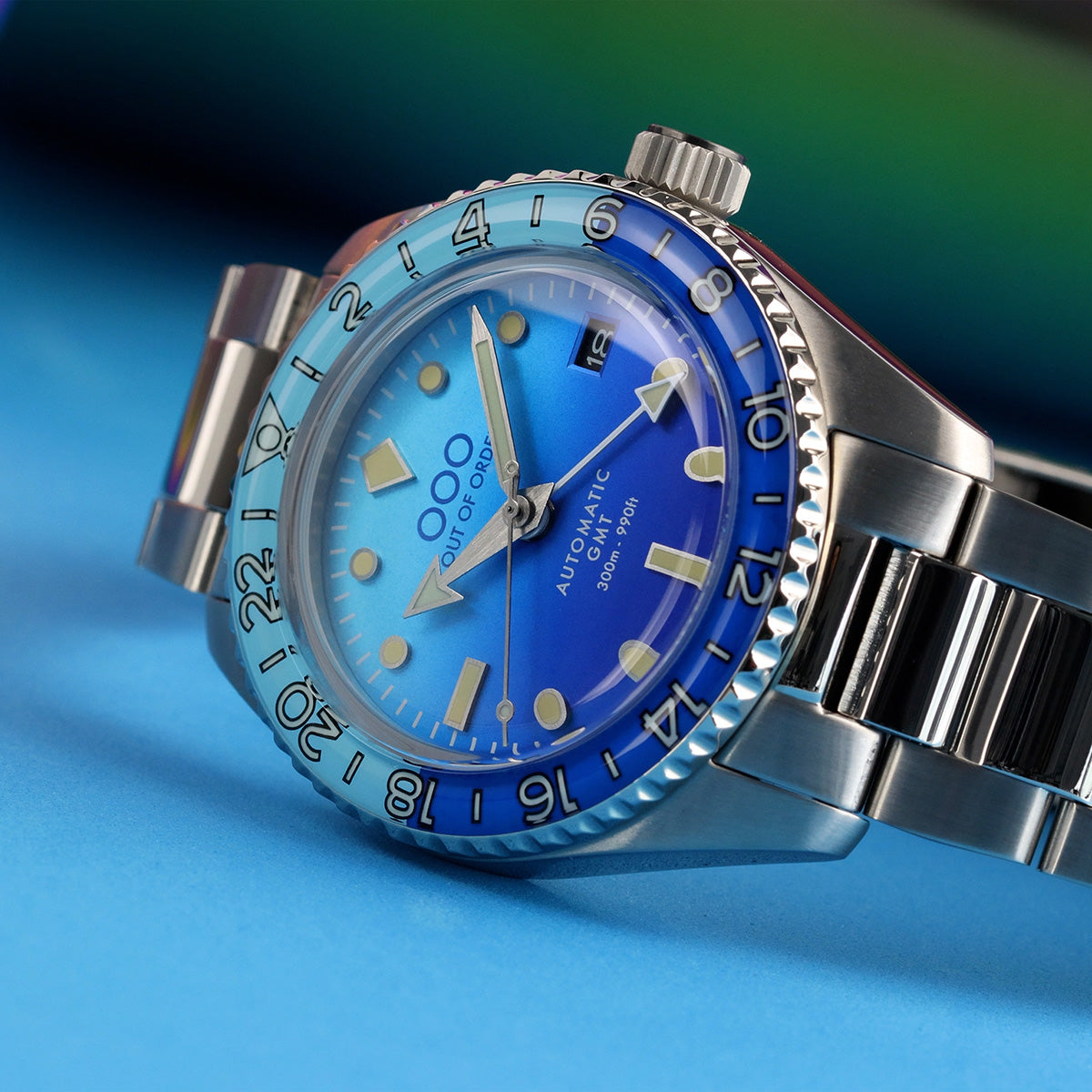 Out Of Order Shaker Bomba Blu orologio automatico GMT blu 40 mm