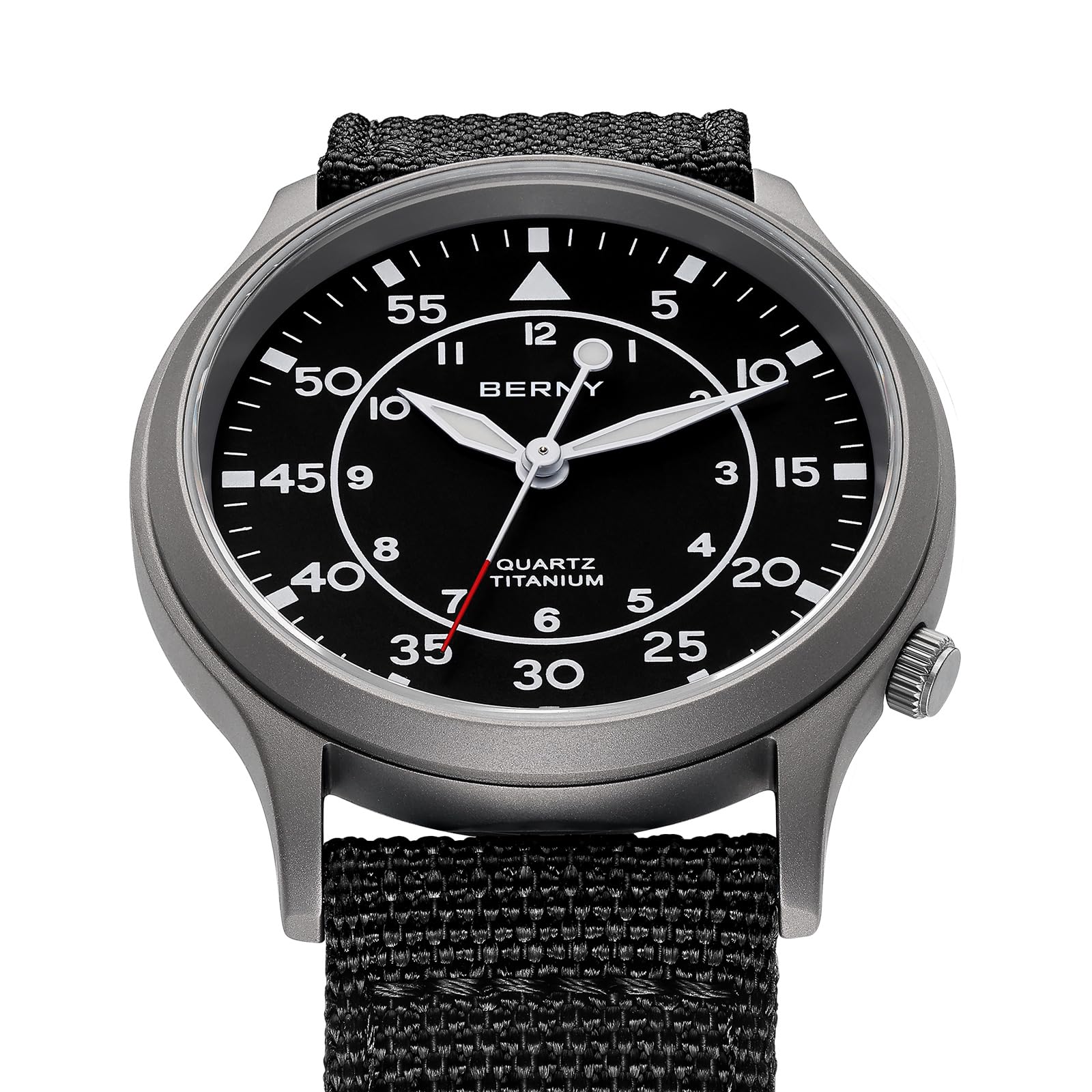 Berny Titanium orologio quarzo uomo nero titanio