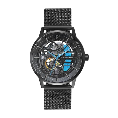 Pierre Lannier Paddock orologio scheletro nero 43 mm
