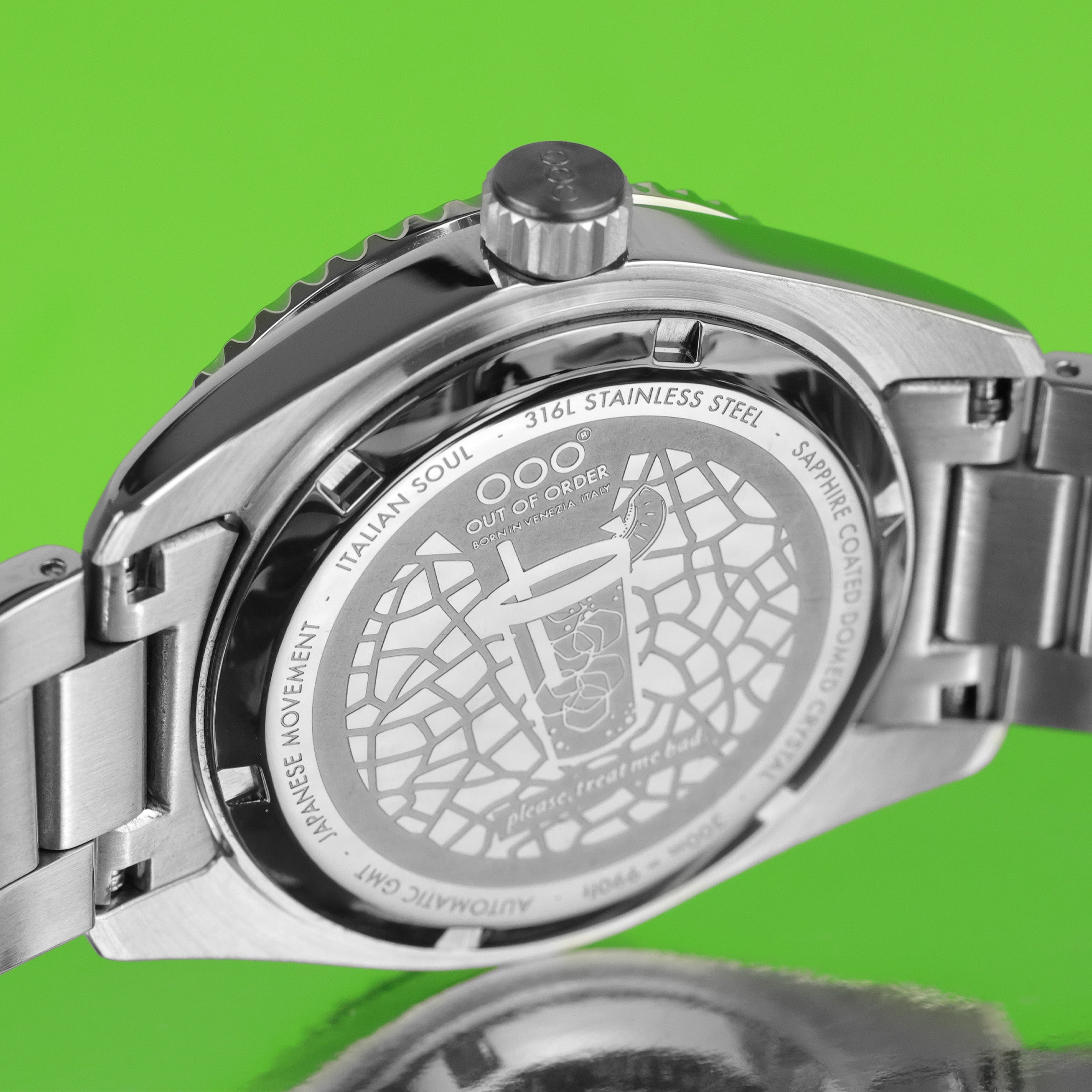 Out Of Order Shaker Midori orologio GMT 40 mm verde