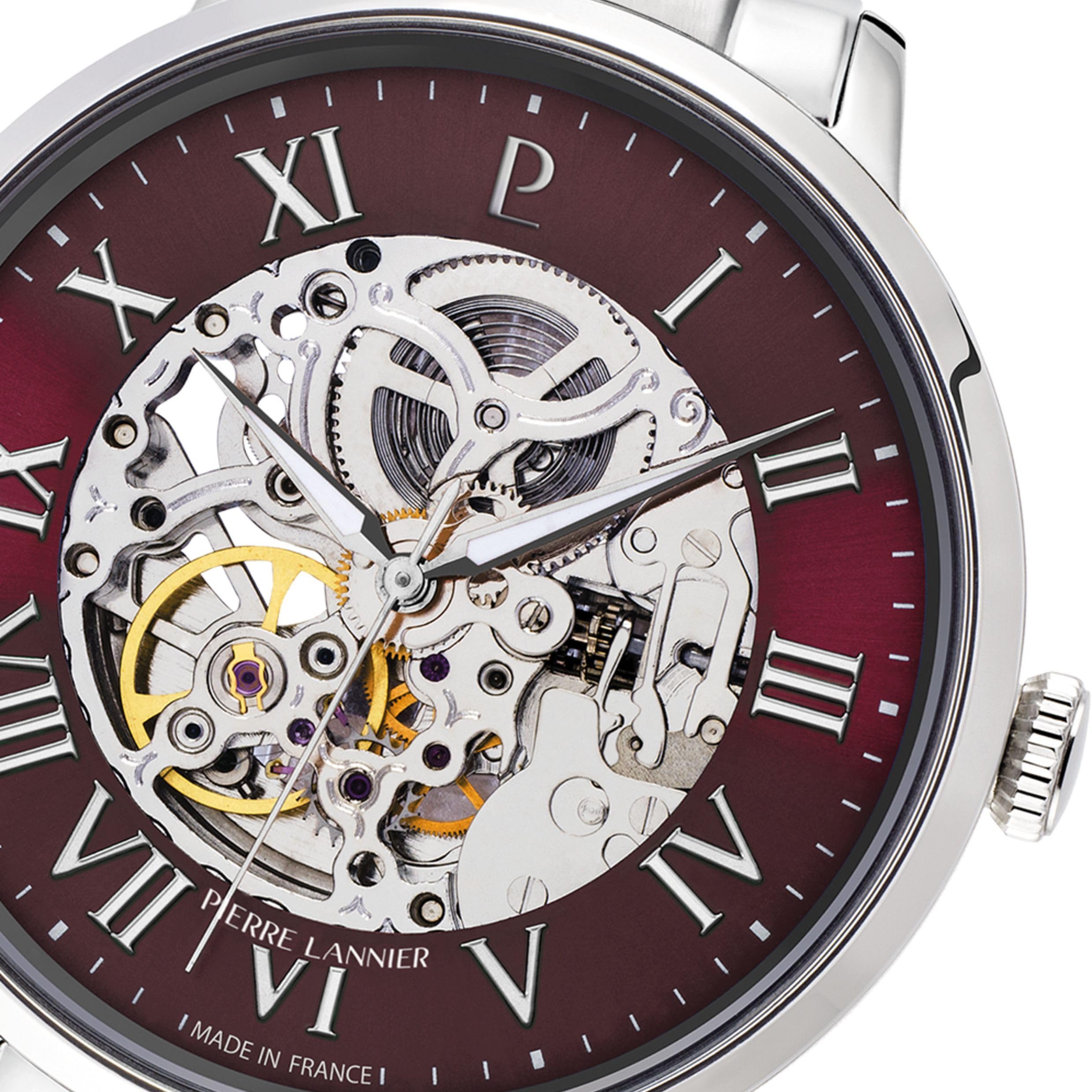 Pierre Lannier 317B151 orologio automatico bordeaux 42 mm