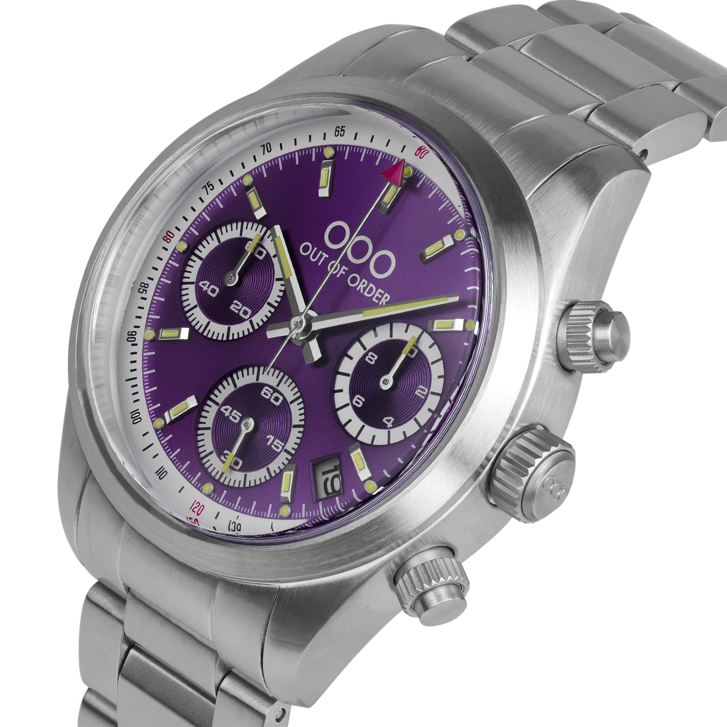 Out Of Order Sporty Cronografo quarzo viola 40mm acciaio