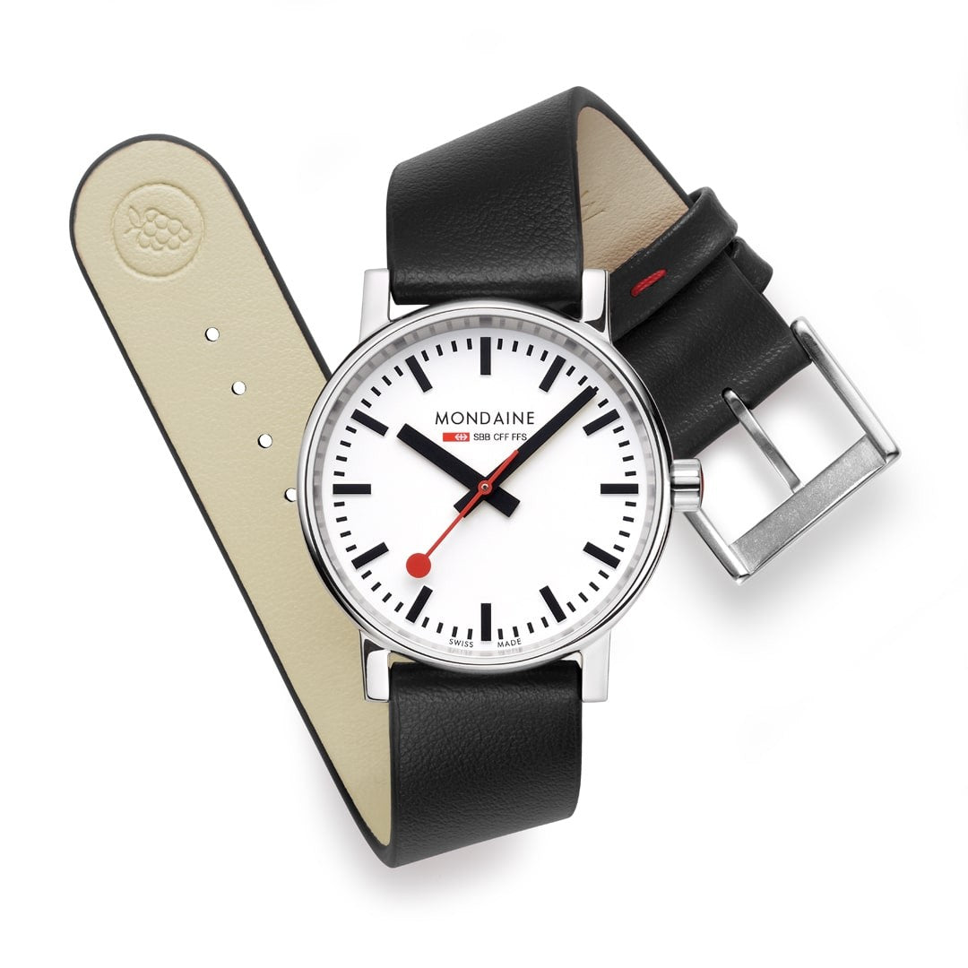 Mondaine evo2 Orologio Nero 35 mm Quarzo