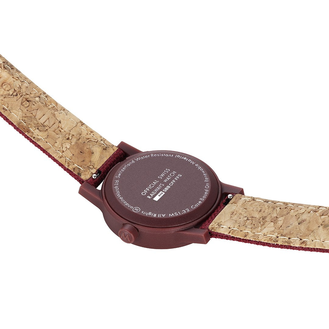 Mondaine Essence Bordeaux 32 mm Orologio Quarzo