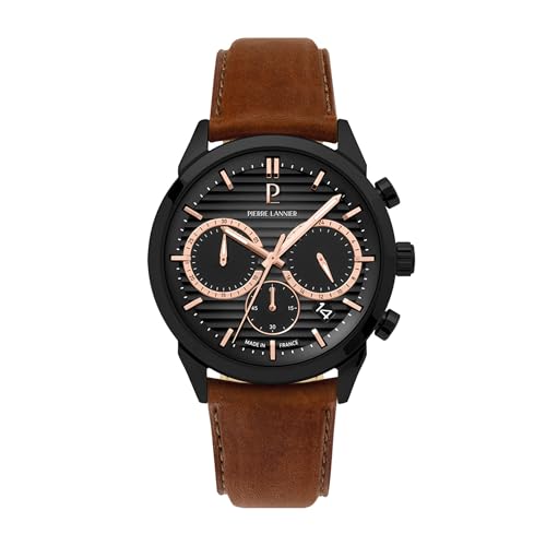 Pierre Lannier Monarck cronografo quarzo 43 mm pelle
