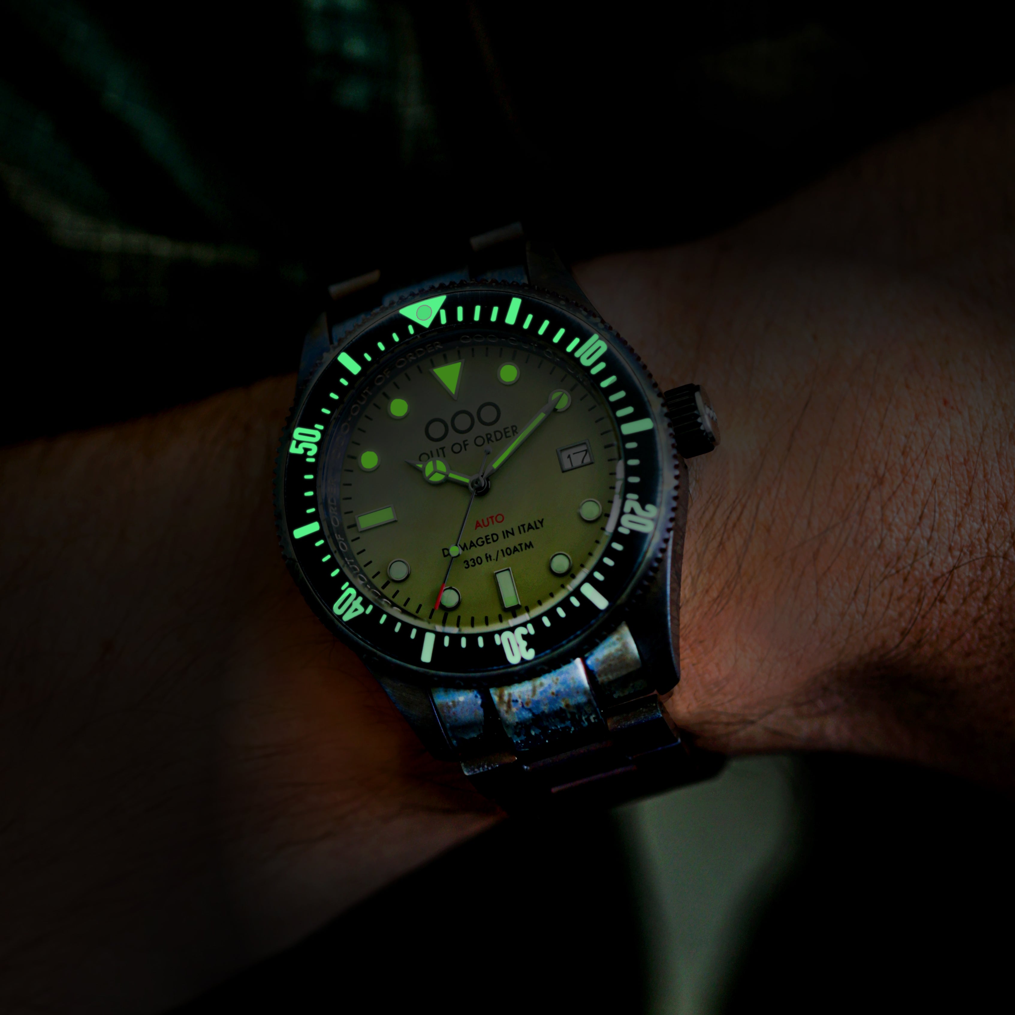 Out Of Order Auto 2.0 Green orologio automatico 44 mm verde acciaio
