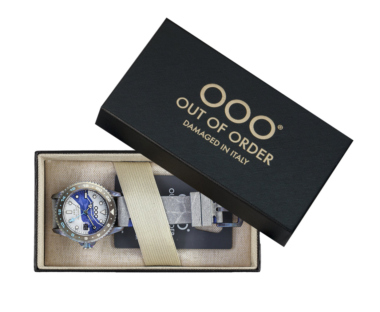 Out Of Order GMT Juneau orologio quarzo 44mm madreperla