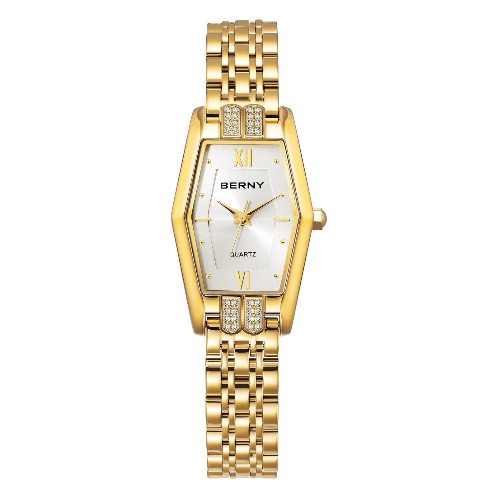 Berny Gold Orologio Donna Bianco Quarzo Esagonale