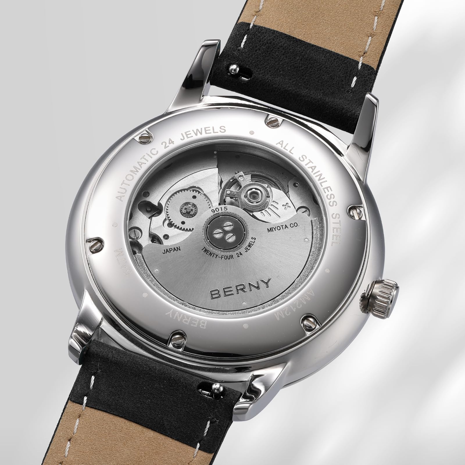 Berny Automatico orologio uomo bianco elegante