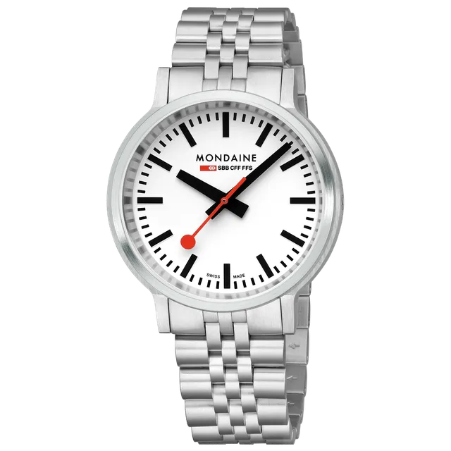 Mondaine Stop2go Backlight 41mm orologio acciaio