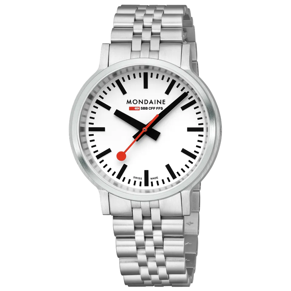 Mondaine Stop2go Backlight 41mm orologio acciaio