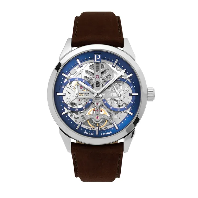 Pierre Lannier Monarck orologio automatico uomo 43 mm acciaio