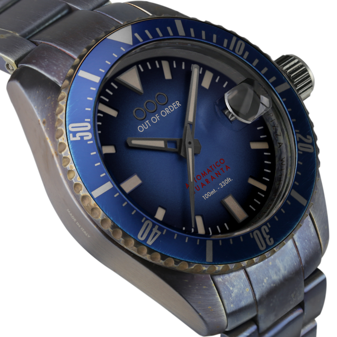 Out Of Order Quaranta Orologio Automatico 40mm Blu