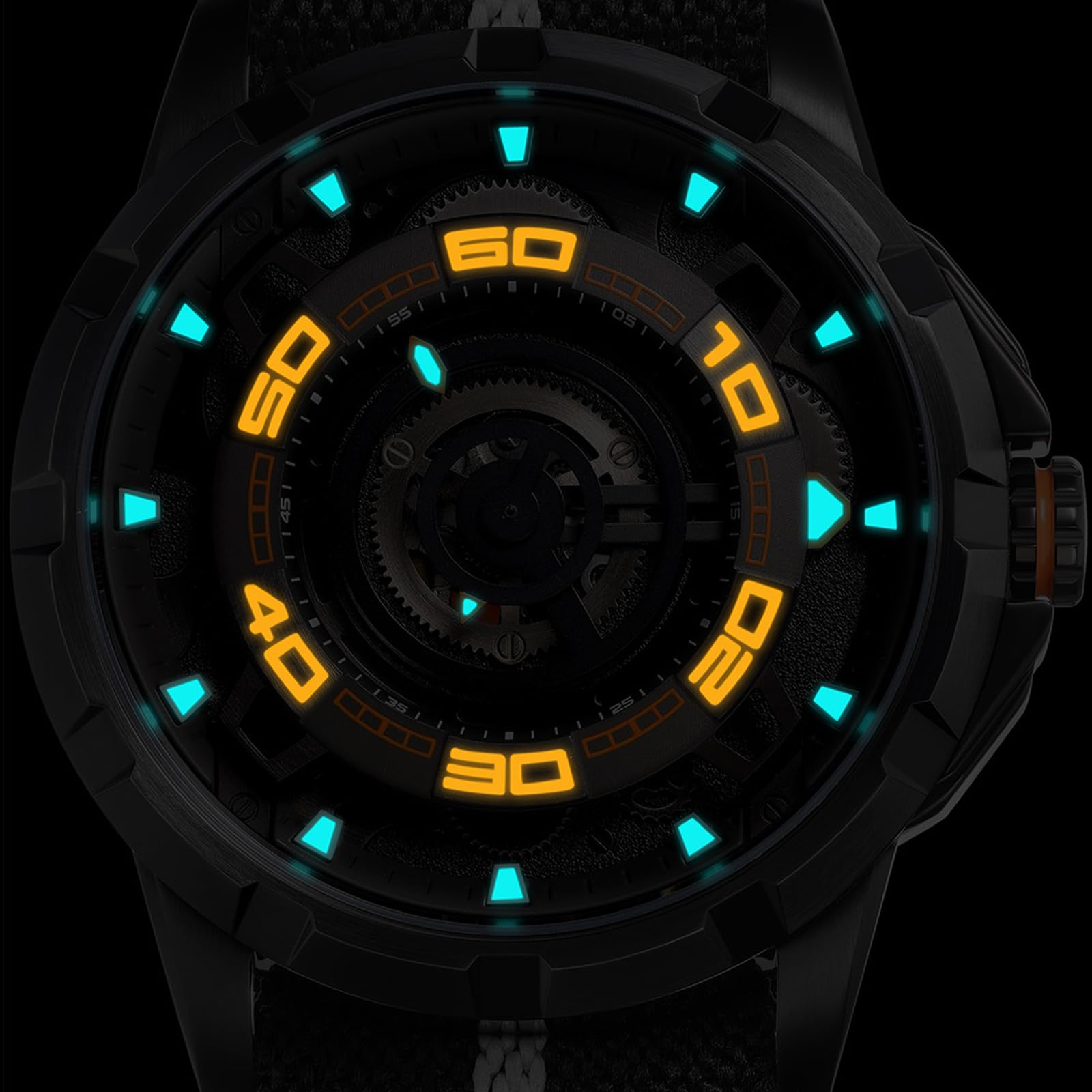 Berny orologio automatico uomo nero-org 50M