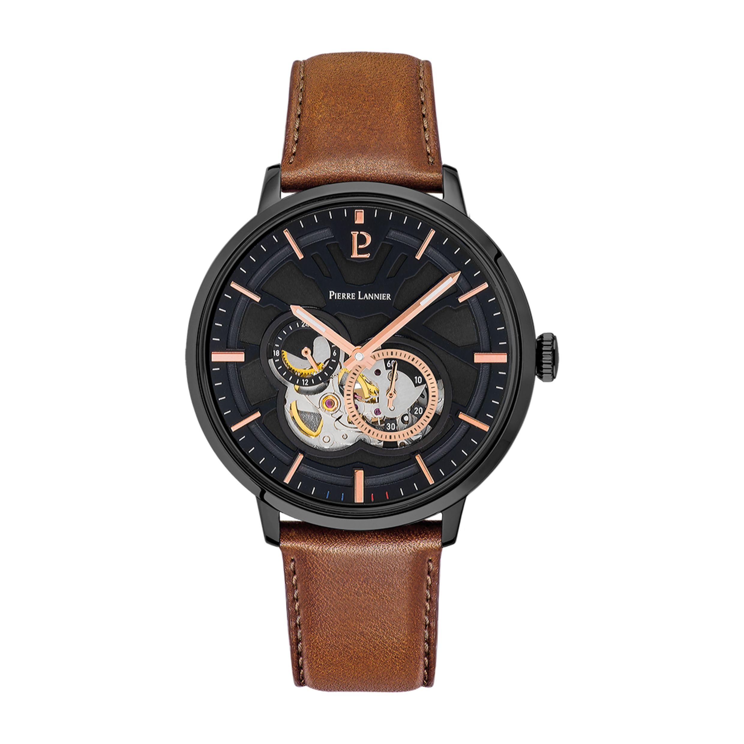 Pierre Lannier Trio orologio automatico argento