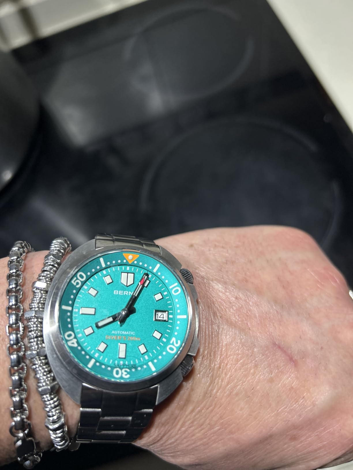 Berny Diver Orologio Uomo Automatico Giallo Full Acciaio