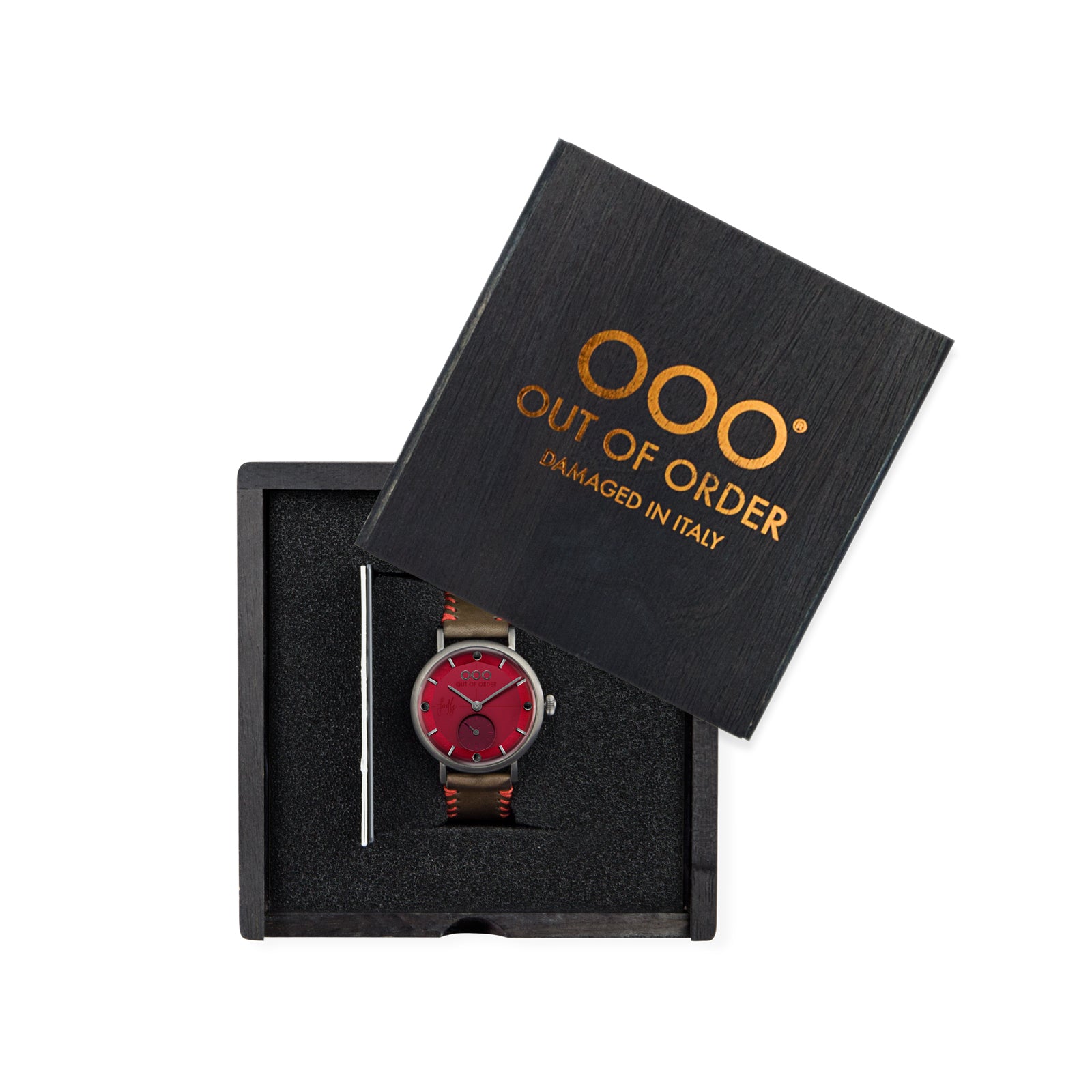 Out Of Order Firefly 41 Rosso Scuro orologio quarzo 41mm rosso