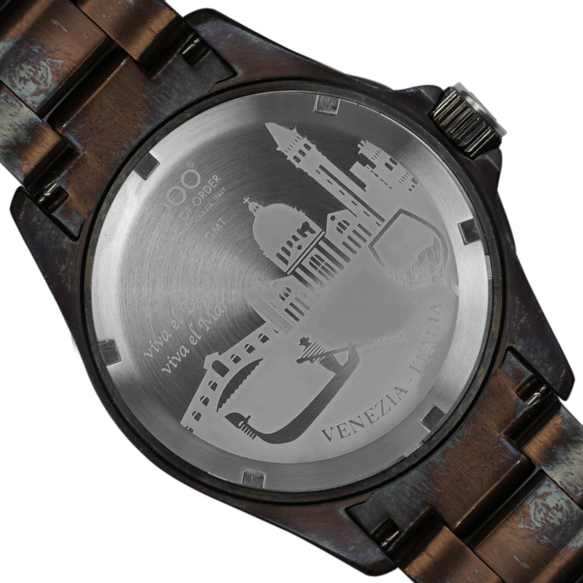 Out Of Order GMT Venezia orologio quarzo GMT verde 44 mm