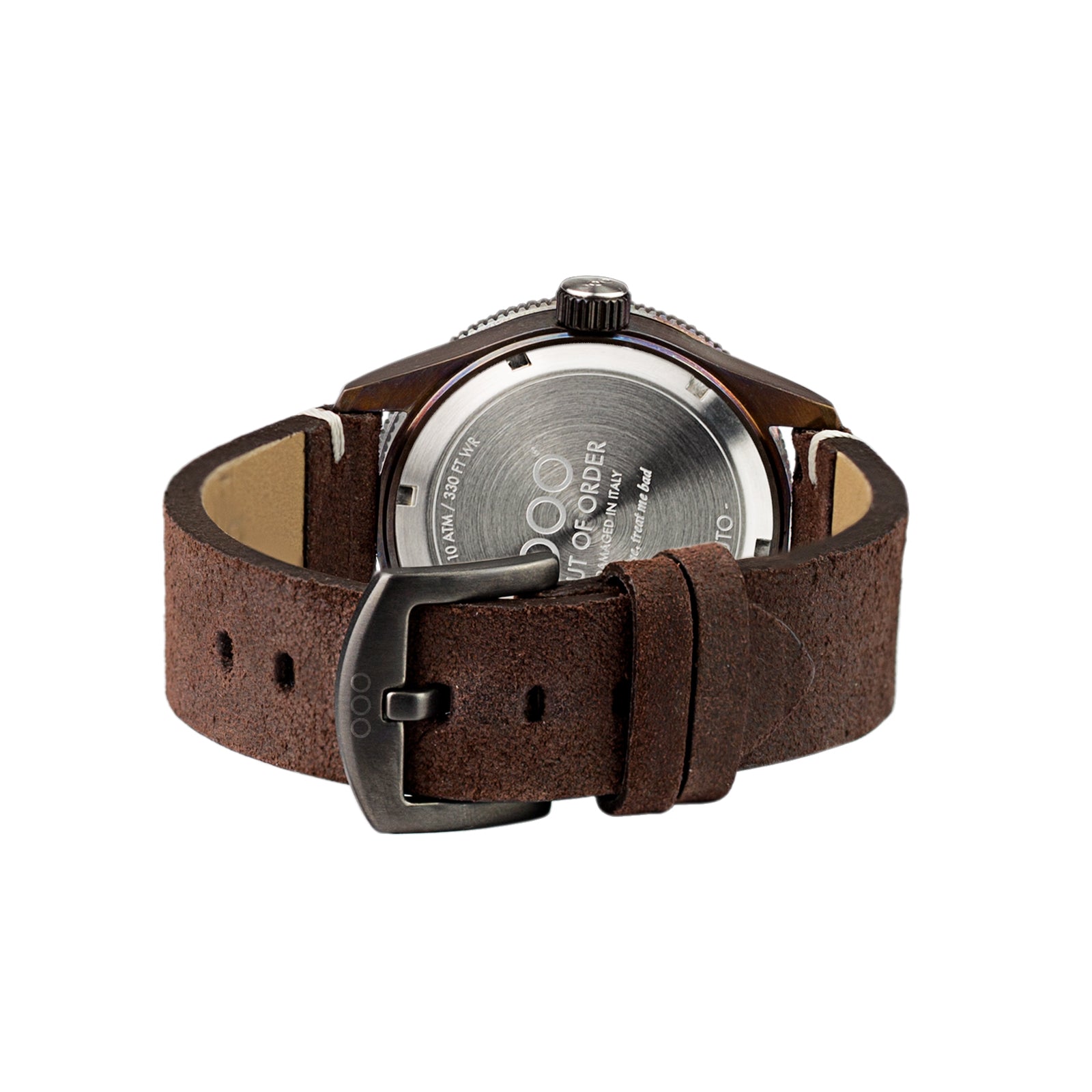 Out Of Order Grey Auto orologio automatico 44mm pelle marrone