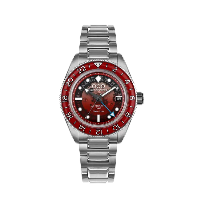 Out Of Order Shaker Spritz Bitter orologio GMT 40 mm rosso