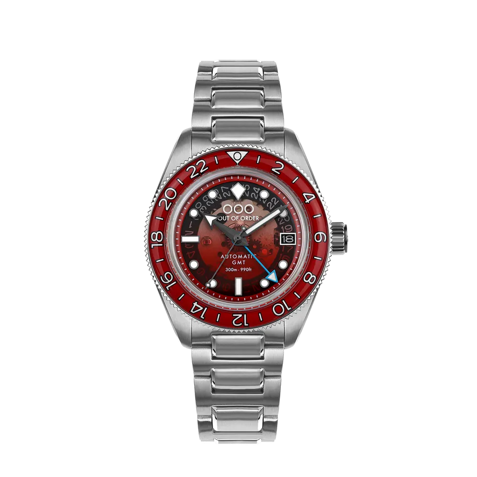 Out Of Order Shaker Spritz Bitter orologio GMT 40 mm rosso