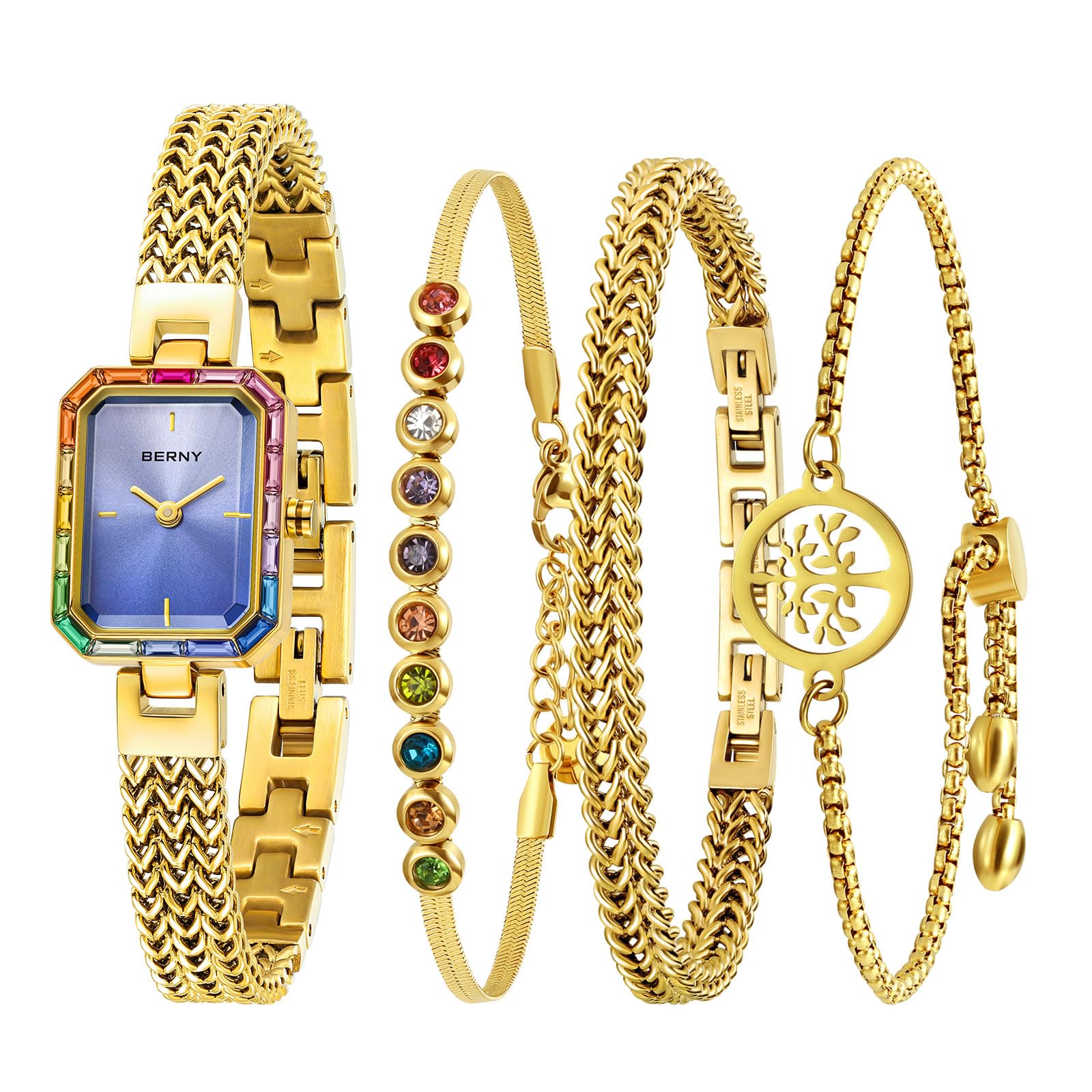 Berny Petite Orologio Donna Oro Pietre Colorate