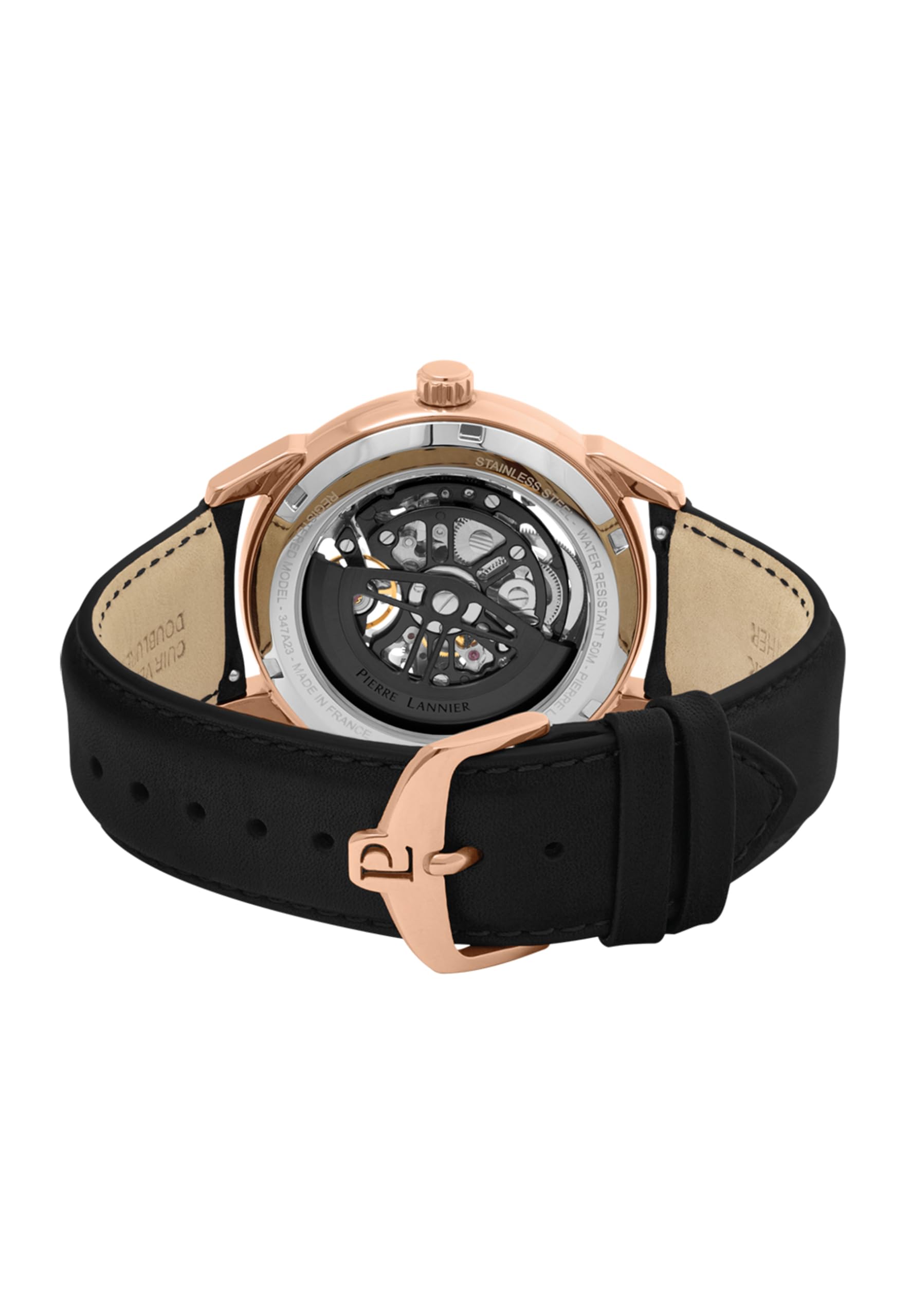 Pierre Lannier Monarck Automatic orologio 43 mm pelle acciaio