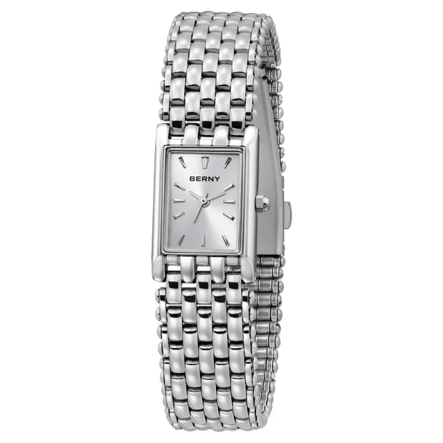 Berny orologio quarzo donna acciaio bianco piccolo
