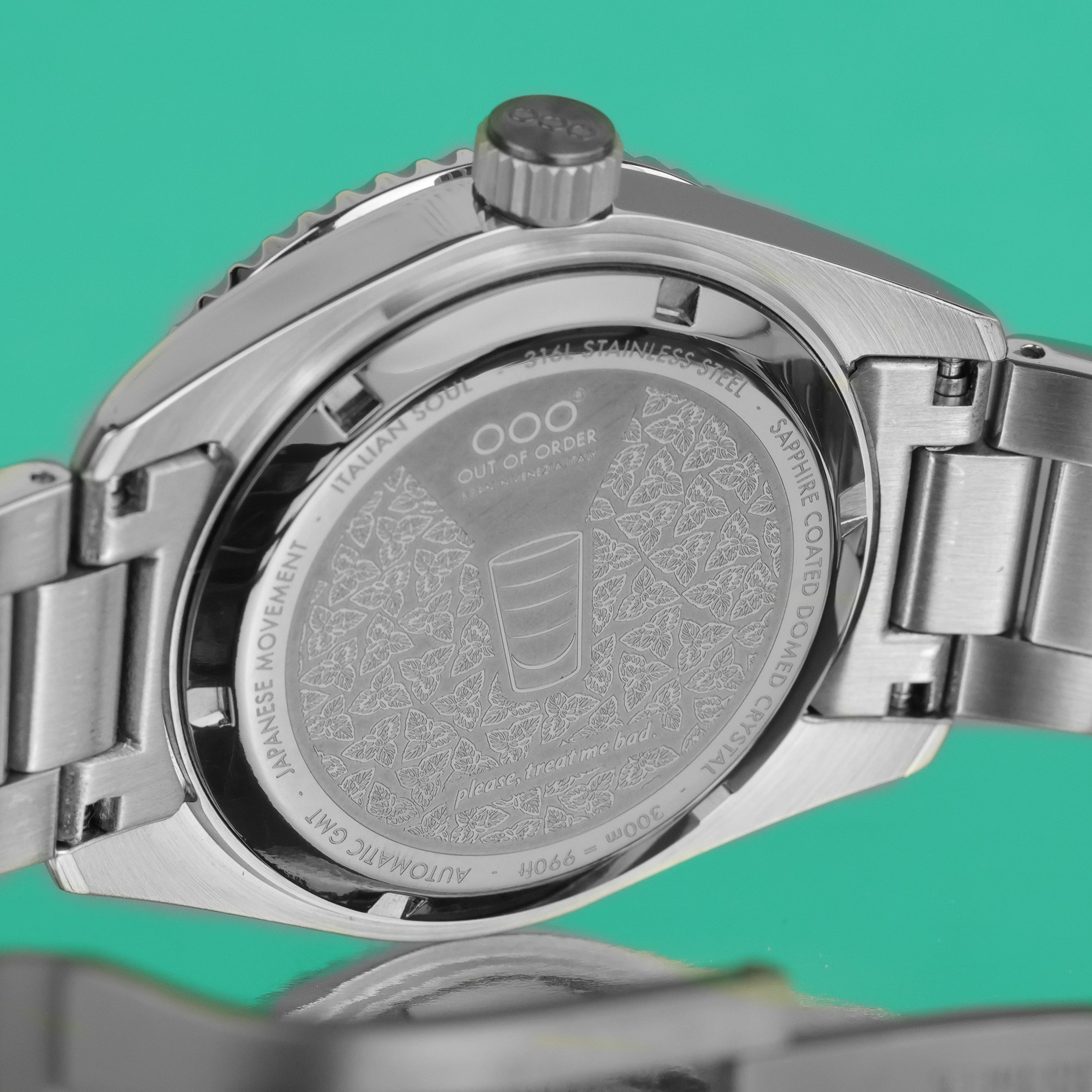 Out of Order Shaker After 8 Automatic GMT orologio verde 40 mm