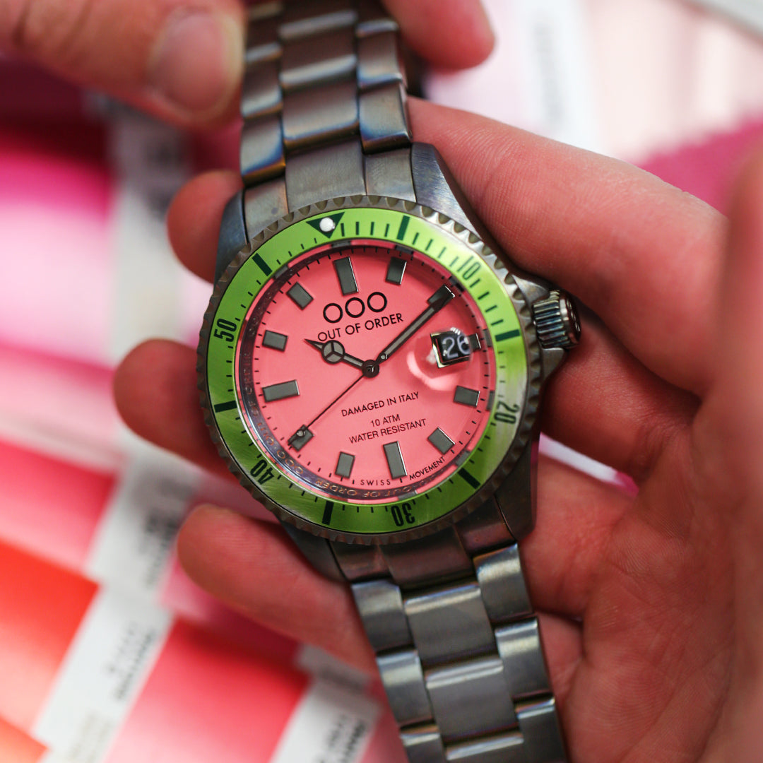 Out Of Order Casanova Anguria orologio quarzo rosa 44 mm