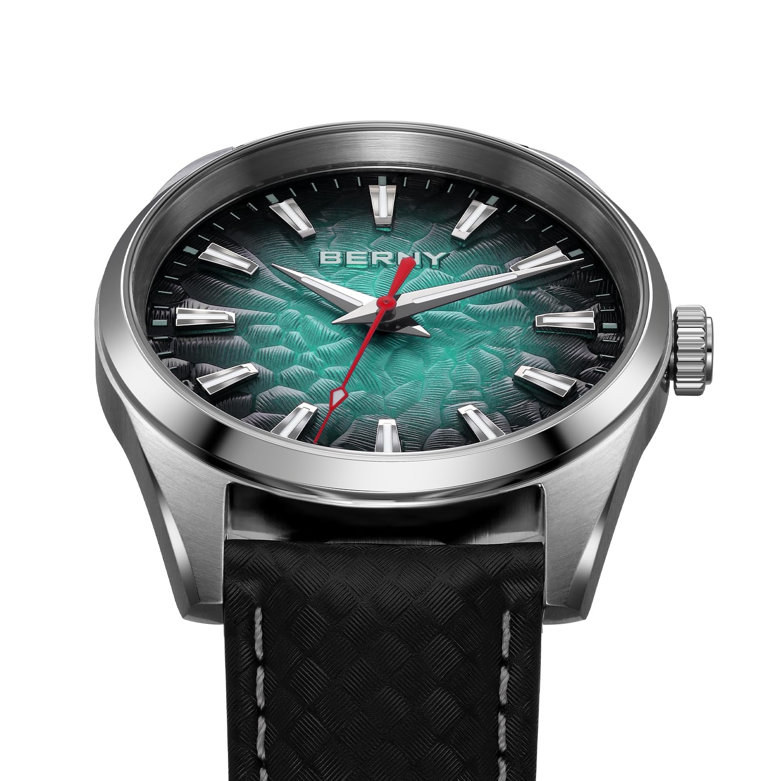 Berny orologio uomo quarzo pelle blu chiaro 10 ATM